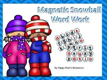 snowball word work word work magnetic paper words