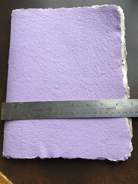 8 5x11 Inch Purple Booklet Notebook Handmade Paper Homemade Paper