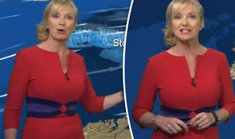 Carol Kirkwood Looks Red Hot As She Flaunts Enviable Curves In Sexy