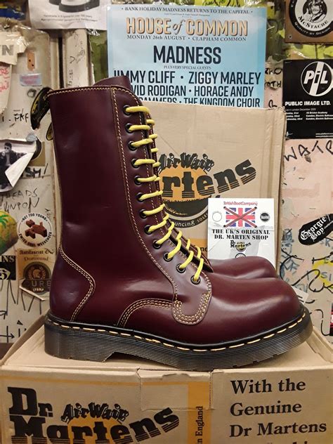 Dr Martens Made In England Cherry Red 12 Hole Size 7