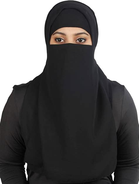 ziya long saudi niqab nikab 2 layers burqa hijab face cover