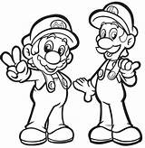 Luigi Coloring Pages Sheets Kids Mario Printable Super Party sketch template