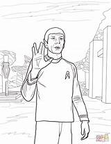 Trek Star Coloring Spock Printable Pages Supercoloring Book Template sketch template