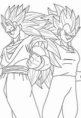 Goku Vegeta Ssj3 Lineart Kindpng Gohan Trunks sketch template