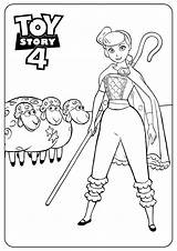 Bo Peep Coloring Pages Toy Story Printable Disney Colouring Kids Characters Print Choose Board sketch template