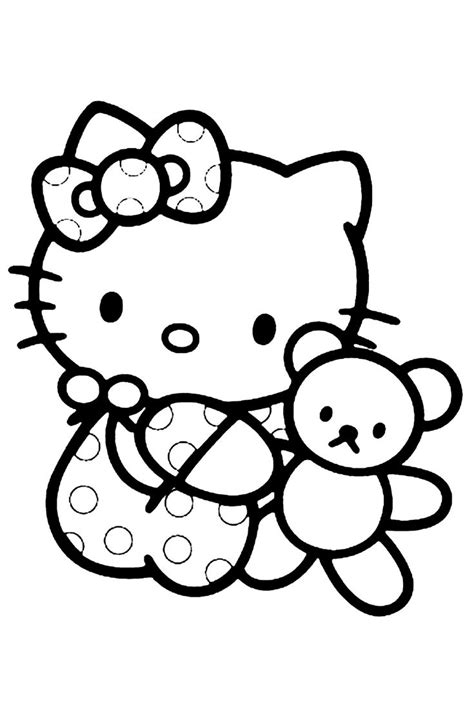 cute  kitty coloring pages