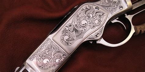 lever action rifle engraving  gun engraver