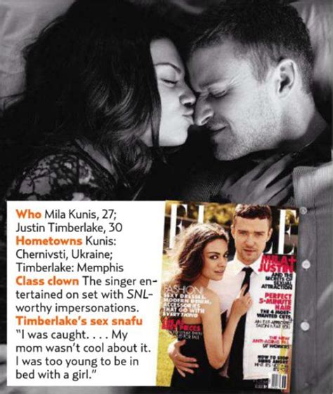 mila kunis and justin timberlake for elle us august 2011 art8amby s blog