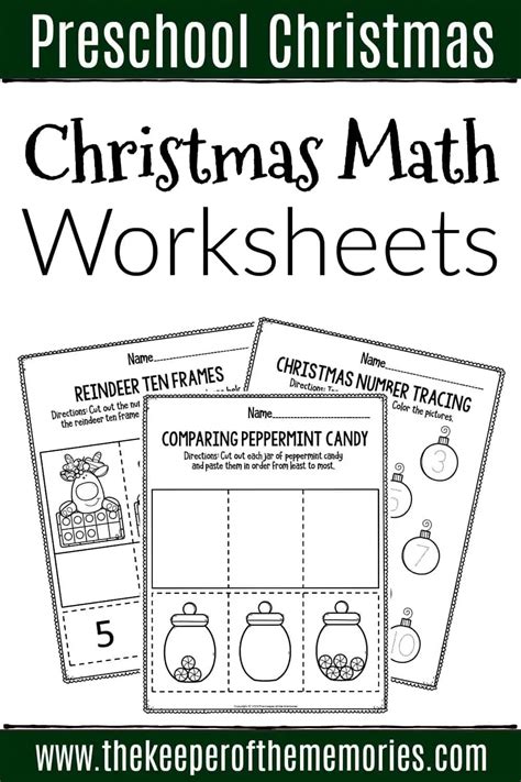 preschool kindergarten simple math worksheets printable