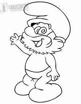 Smurf Papa Coloring Pages Animal Stencilrevolution sketch template