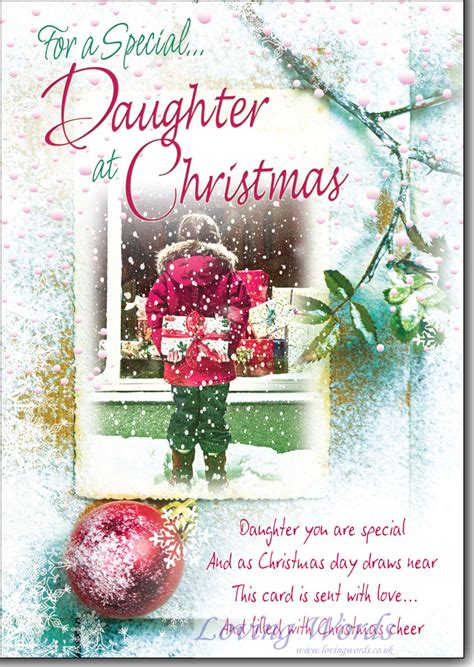 special daughter  christmas greeting cards  loving words