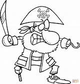 Coloring Pirate Pages Cartoon Printable Drawing sketch template
