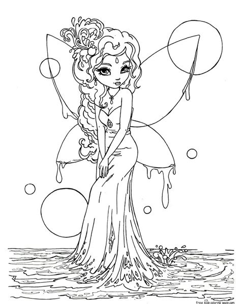 beautiful realistic fairy coloring pages