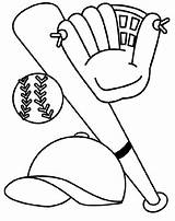 Baseball Coloring Pages Game Color Print Bat Ball Exciting sketch template