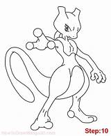 Mewtwo Mew Desenhar Pokémon Legendaire Supercoloriage Soleil Mangajam sketch template
