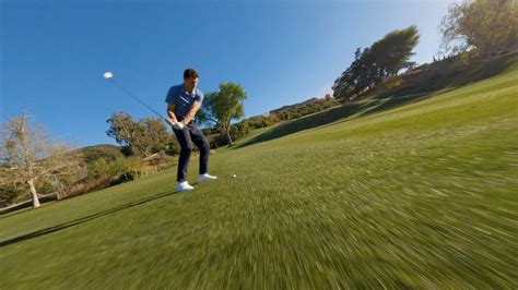 tom brady hits  insane golf shot filmed  fpv drone youtube