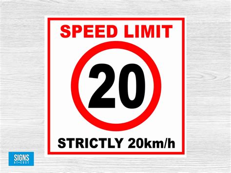 speed limit kph  signs  cost