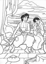 Aladdin Coloring Pages Printable Jasmine Encounters Market sketch template
