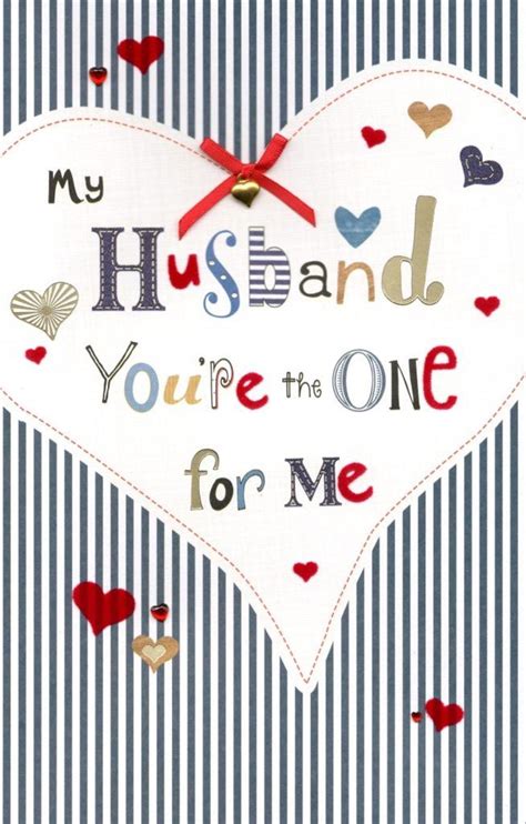 husband you re the one embellished valentine s day greeting card