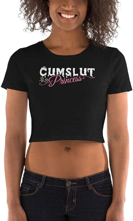 cumslut princess bdsm sexy kinky dom sub women s crop top t shirt
