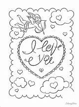 Coloring Pages Valentines Valentine Printable Card sketch template