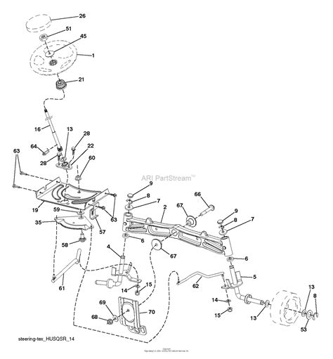 husqvarna lgt    parts diagram  steering