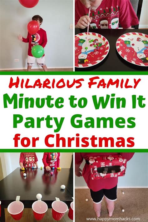 family minute  win  games  christmas parties  happy mom hacks