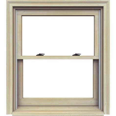 jeld wen tradition  wood replacement natural unfinished pine exterior double hung window