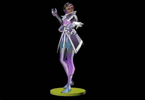 3d printed sombra overwatch by solid pinshape