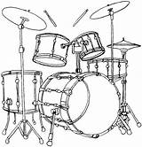 Drums Musical sketch template