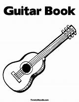 Coloring Pages Guitar Sheet Clipart Colouring Electric Color Kids Acoustic Library Coloringhome sketch template