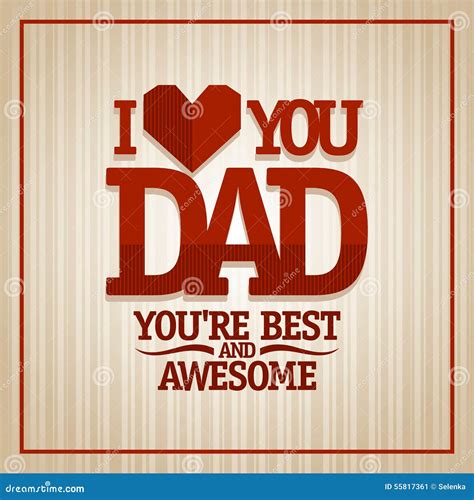 love  dad card stock vector illustration  background