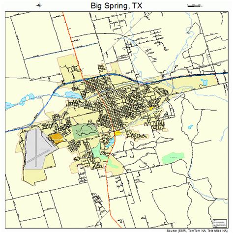 big spring texas street map