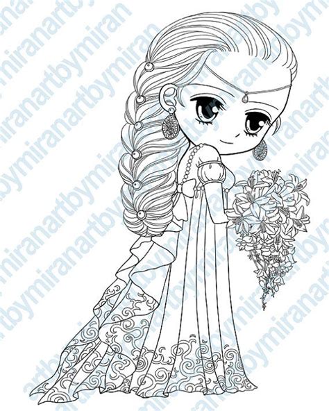 princess digital stamps big eye doll coloring page coloring