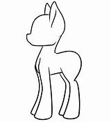 Pony Base Little Body Plain Drawing Outline Coloring Sketch Human Deviantart sketch template