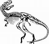 Dinosaur Coloring Pages Skeleton Bones Fossil Getcolorings Colo Color Getdrawings sketch template