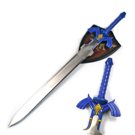 link master sword zelda twilight princess fantasy sword  plaque blue swiftsly