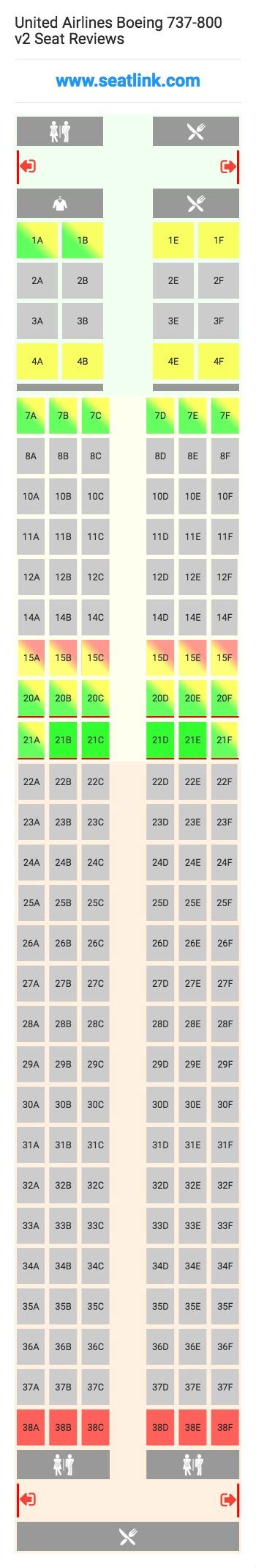 united airlines seat selection map