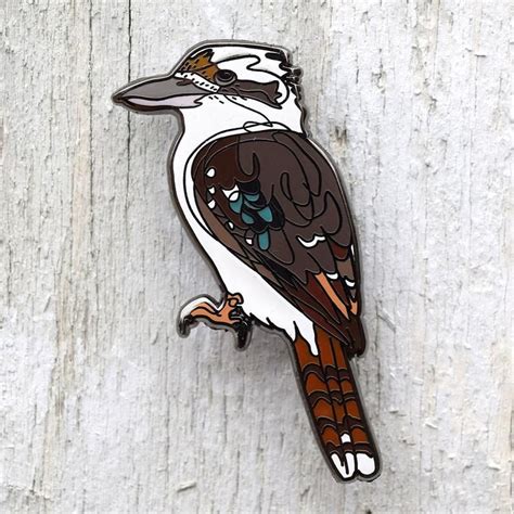 kookaburra lapel pin australian native bird pin etsy enamel lapel