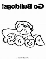 Georgia Bulldogs Coloring Pages Bulldog Uga Getcolorings Print Col Printable sketch template