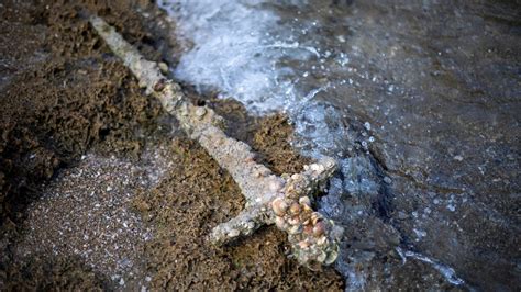 ancient crusader sword discovered  underwater treasure trove