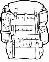 Backpack Coloring Drawing Camping Military Pages Clipart Line School Anime Rucksack Getdrawings Bag Hiking Template Backpacks Netart Sketch Drawings Transparent sketch template