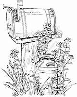 Mailbox Coloring Pages Rural Patterns Wood Stamps Burning Rubber Country Post Fall Designs Drawings Drawing Adult Book Pyrography Northwoods Painting sketch template
