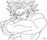 Broly Goku Coloring Pages Ssgss Dragon Inked Ball Drawing Super Sketch Color Draw Printable sketch template