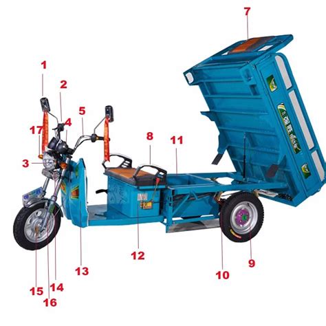 cargo electric tricycle battery operated loader qiangsheng electric