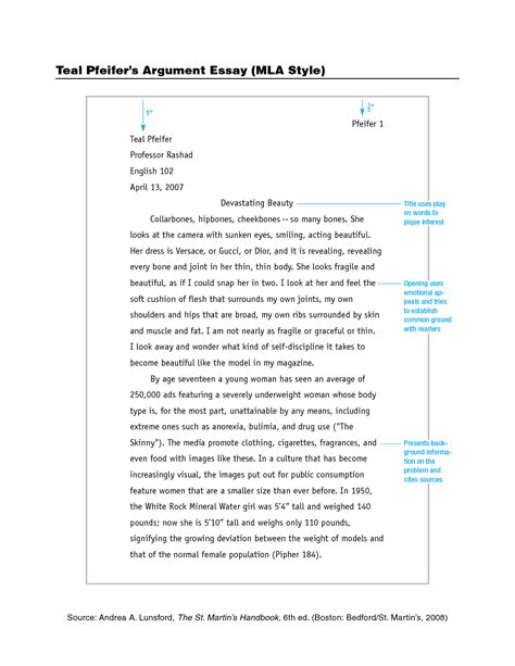 mla style outline format research paper outline examples