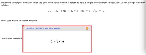 solved determine the longest interval in which the given