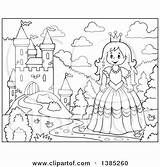 Castle Princess Clipart Lineart Illustration Visekart Royalty Vector Clip 2021 sketch template