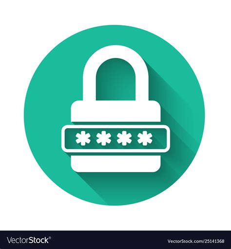 White Password Protection And Safety Access Icon Vector Image
