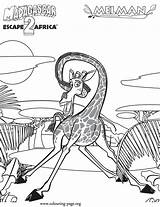 Giraffe Madagascar Coloring Melman Printable Pages Sheet Print sketch template
